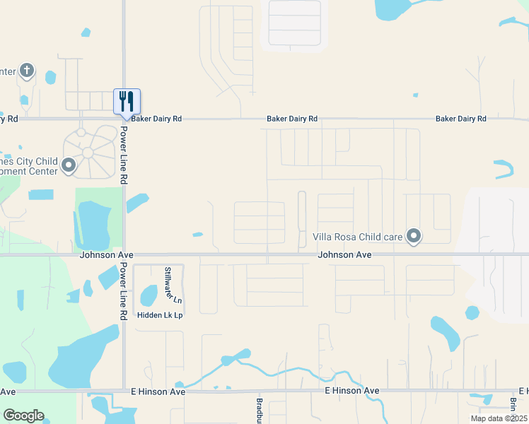 map of restaurants, bars, coffee shops, grocery stores, and more near 4510 East Johnson Avenue in Haines City