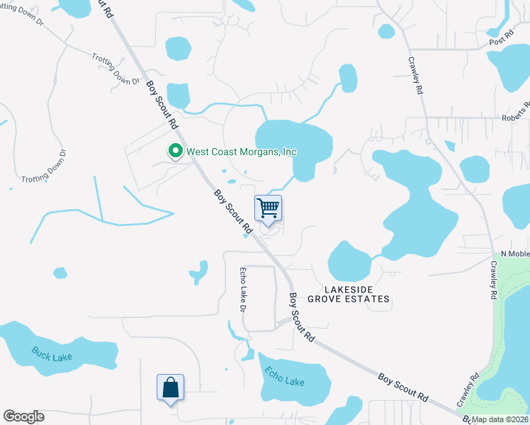 map of restaurants, bars, coffee shops, grocery stores, and more near 16907 Boy Scout Road in Odessa