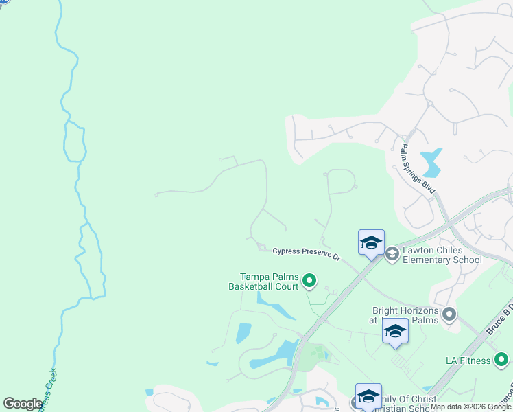 map of restaurants, bars, coffee shops, grocery stores, and more near 16326 Burniston Drive in Tampa