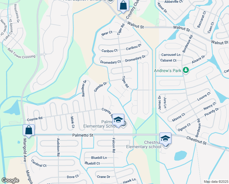 map of restaurants, bars, coffee shops, grocery stores, and more near 716 Hamster Court in Kissimmee