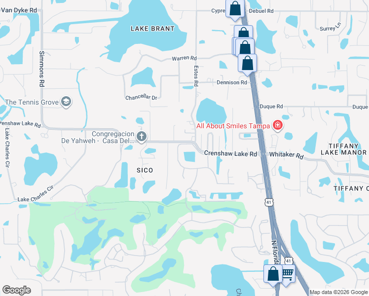 map of restaurants, bars, coffee shops, grocery stores, and more near 17011 Candeleda De Avila in Tampa