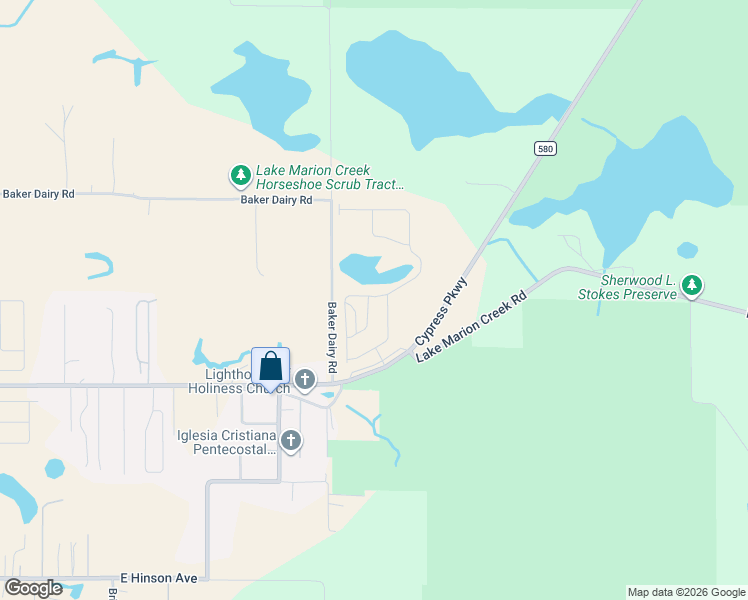 map of restaurants, bars, coffee shops, grocery stores, and more near 6191 Miss Mary Ann Road in Haines City