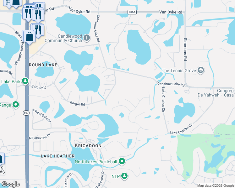 map of restaurants, bars, coffee shops, grocery stores, and more near 2815 Ormandy Court in Tampa