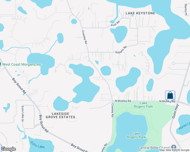 map of restaurants, bars, coffee shops, grocery stores, and more near 16940 Crawley Road in Odessa