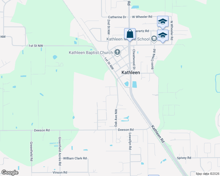 map of restaurants, bars, coffee shops, grocery stores, and more near 5830 Trail Oaks Lane in Lakeland