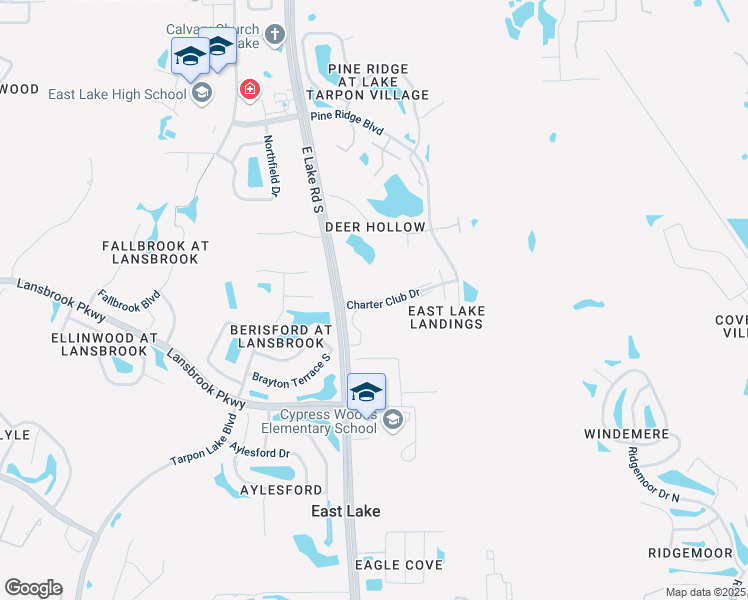 map of restaurants, bars, coffee shops, grocery stores, and more near 3151 Charter Club Drive in Tarpon Springs