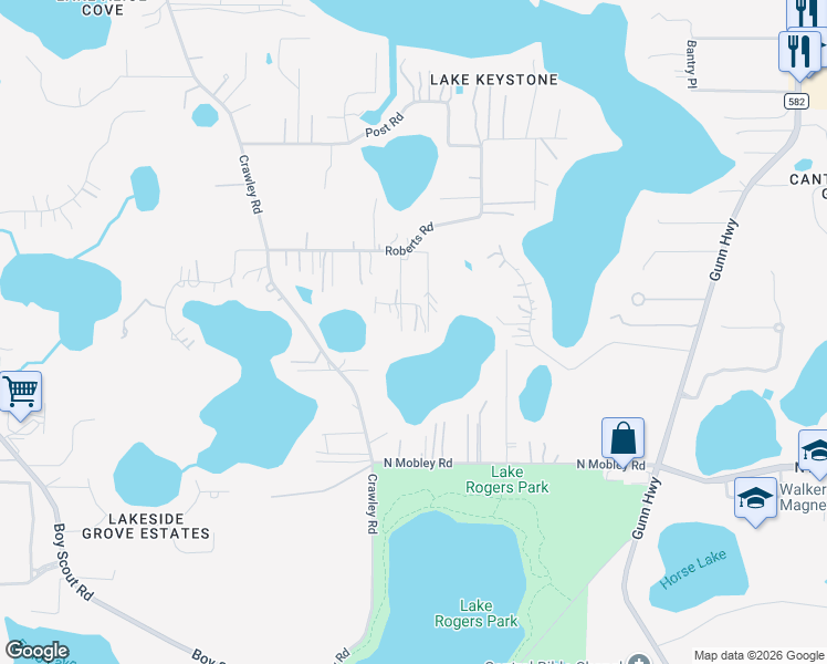 map of restaurants, bars, coffee shops, grocery stores, and more near 9214 Rhea Drive in Odessa