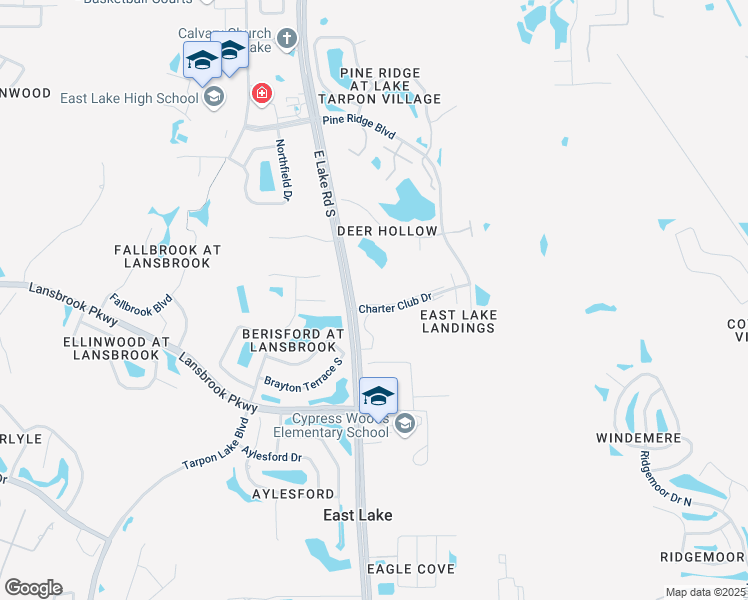 map of restaurants, bars, coffee shops, grocery stores, and more near 3151 Charter Club Drive in Tarpon Springs