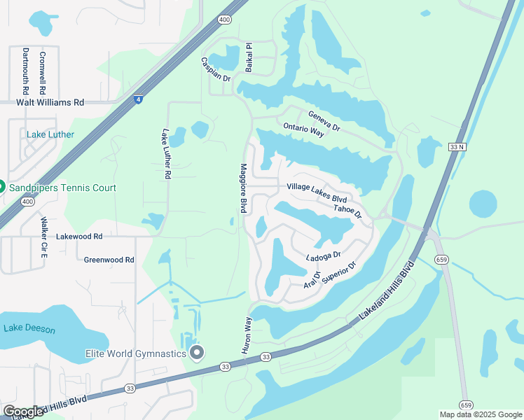 map of restaurants, bars, coffee shops, grocery stores, and more near 5856 Great Salt Court in Lakeland