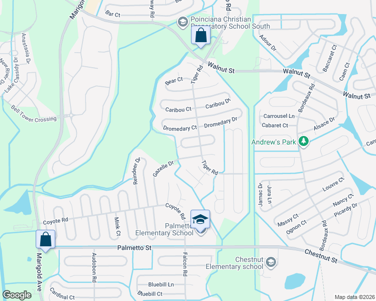 map of restaurants, bars, coffee shops, grocery stores, and more near 625 Fisher Court in Kissimmee