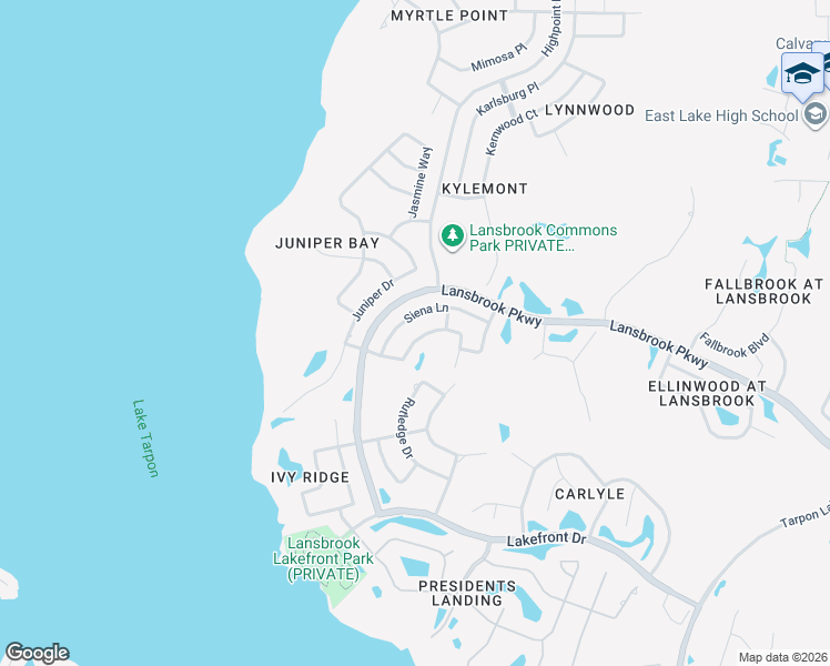 map of restaurants, bars, coffee shops, grocery stores, and more near 3749 Pendlebury Drive in Palm Harbor