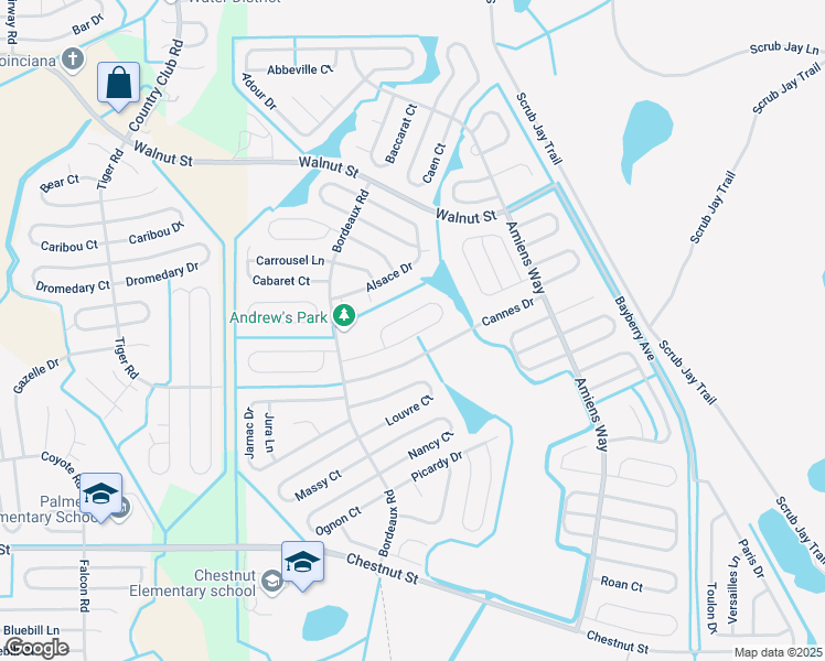 map of restaurants, bars, coffee shops, grocery stores, and more near 971 Gascony Court in Kissimmee