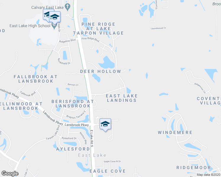 map of restaurants, bars, coffee shops, grocery stores, and more near 3180 Charter Club Drive in Tarpon Springs