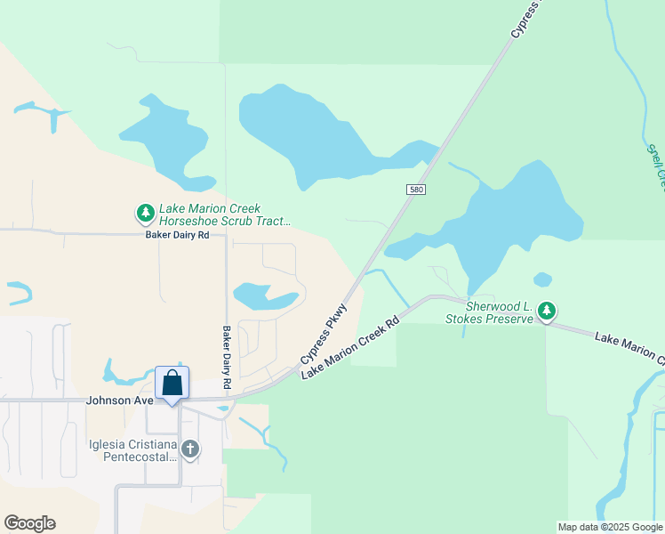 map of restaurants, bars, coffee shops, grocery stores, and more near 2450 Cypress Parkway in Haines City