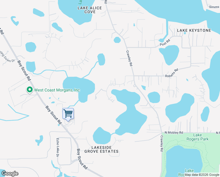 map of restaurants, bars, coffee shops, grocery stores, and more near 17119 Rainbow Terrace in Odessa