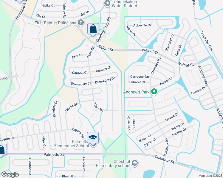 map of restaurants, bars, coffee shops, grocery stores, and more near 549 Koala Drive in Kissimmee