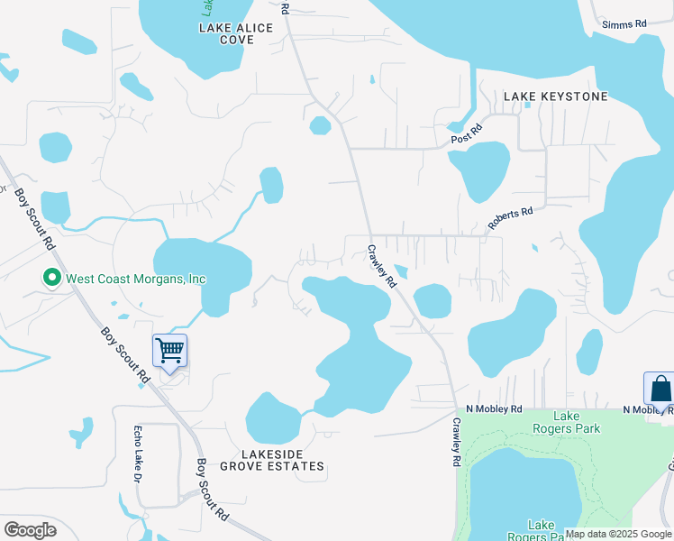 map of restaurants, bars, coffee shops, grocery stores, and more near 17131 Rainbow Terrace in Odessa