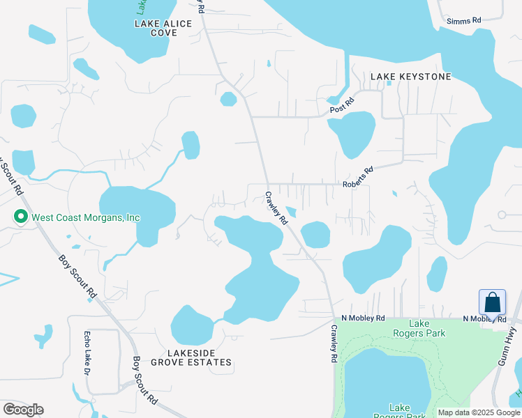 map of restaurants, bars, coffee shops, grocery stores, and more near 17230 Crawley Road in Odessa
