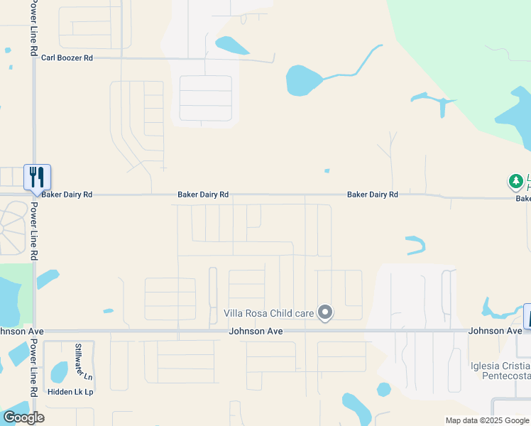 map of restaurants, bars, coffee shops, grocery stores, and more near 4762 Baker Dairy Road in Haines City