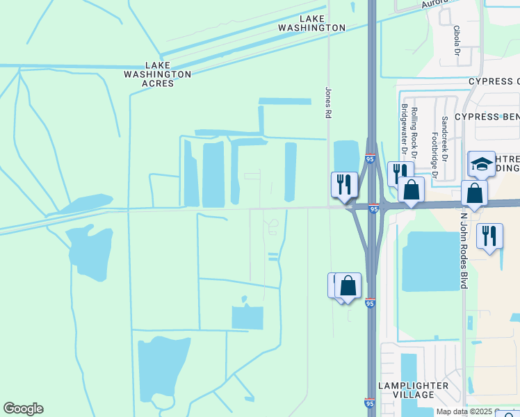 map of restaurants, bars, coffee shops, grocery stores, and more near 1000 Inspiration Lane in Melbourne