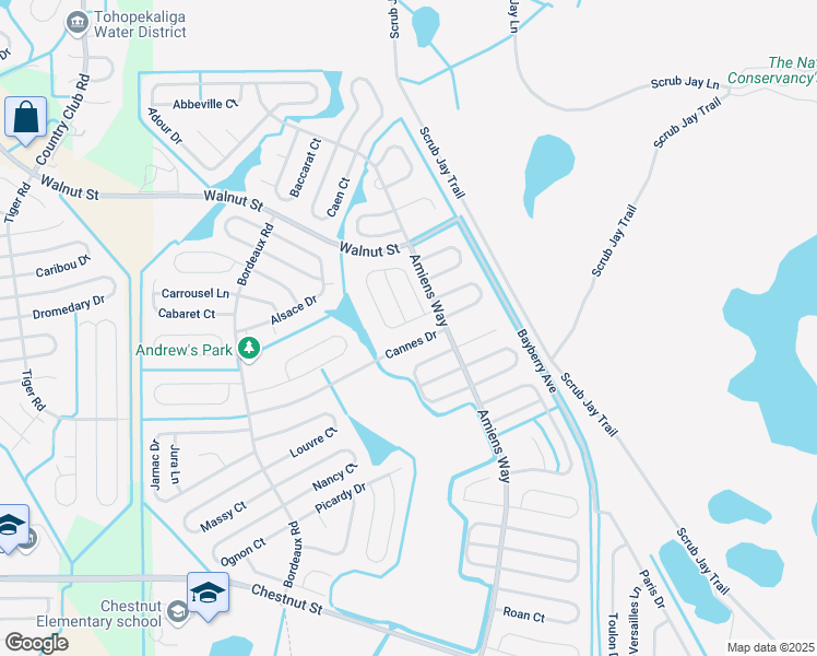 map of restaurants, bars, coffee shops, grocery stores, and more near 475 Martigues Drive in Kissimmee