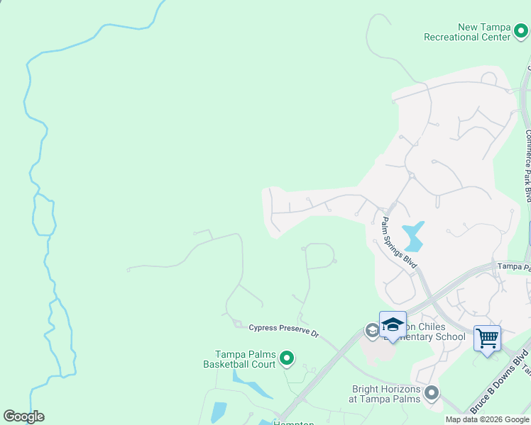 map of restaurants, bars, coffee shops, grocery stores, and more near 16315 Sambourne Lane in Tampa