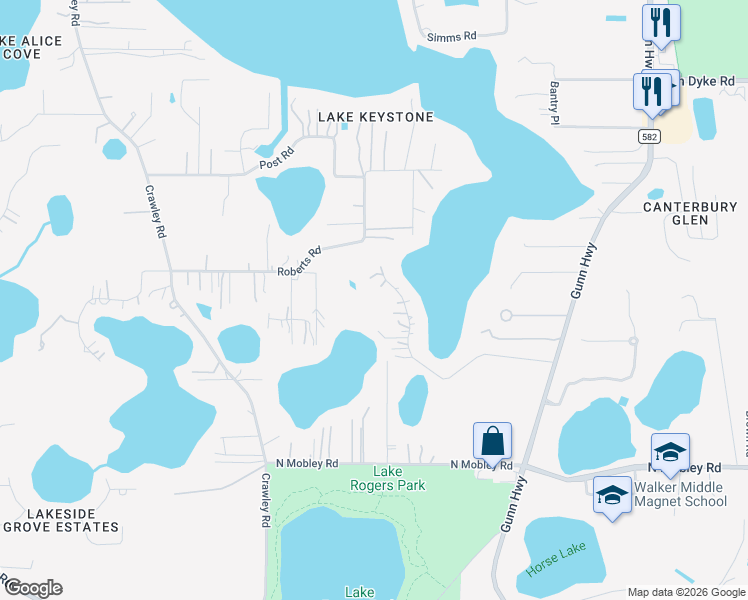 map of restaurants, bars, coffee shops, grocery stores, and more near 8944 Donna Lu Drive in Odessa