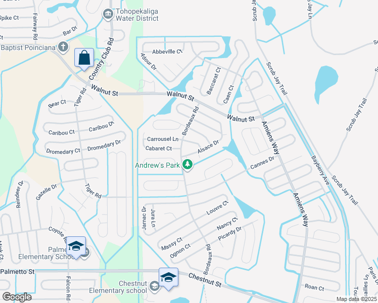 map of restaurants, bars, coffee shops, grocery stores, and more near 975 Alsace Drive in Kissimmee
