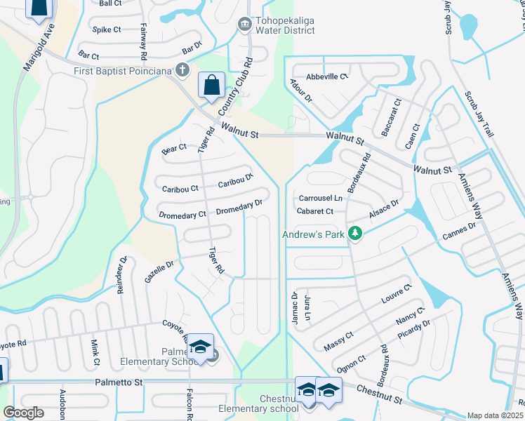 map of restaurants, bars, coffee shops, grocery stores, and more near 560 Koala Drive in Kissimmee