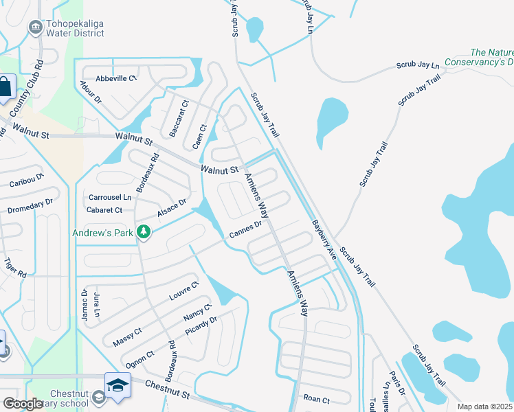 map of restaurants, bars, coffee shops, grocery stores, and more near 475 Martigues Drive in Kissimmee