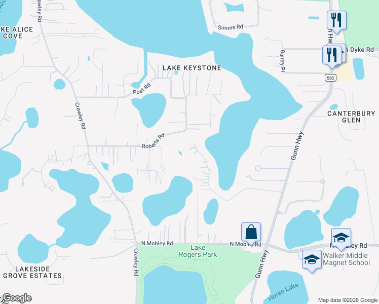 map of restaurants, bars, coffee shops, grocery stores, and more near 8944 Donna Lu Drive in Odessa