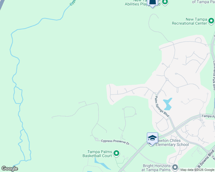 map of restaurants, bars, coffee shops, grocery stores, and more near 16324 Sambourne Lane in Tampa