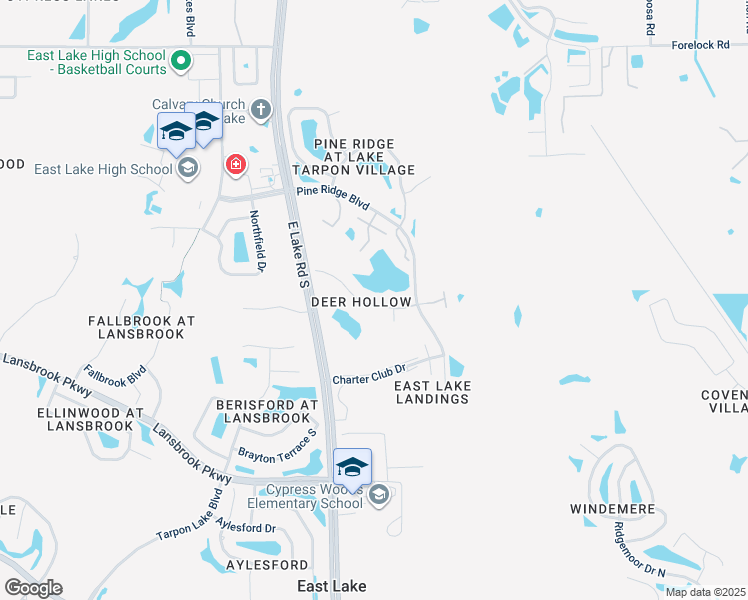 map of restaurants, bars, coffee shops, grocery stores, and more near 3141 Lake Pine Way in Tarpon Springs