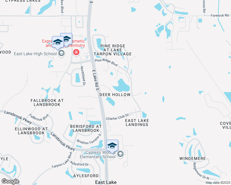 map of restaurants, bars, coffee shops, grocery stores, and more near 3141 Lake Pine Way in Tarpon Springs