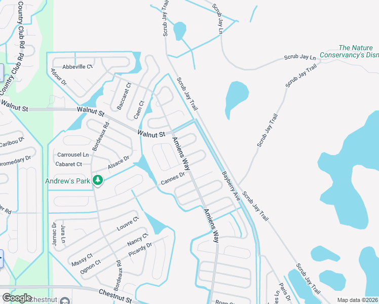 map of restaurants, bars, coffee shops, grocery stores, and more near 1105 Lavaur Court in Kissimmee