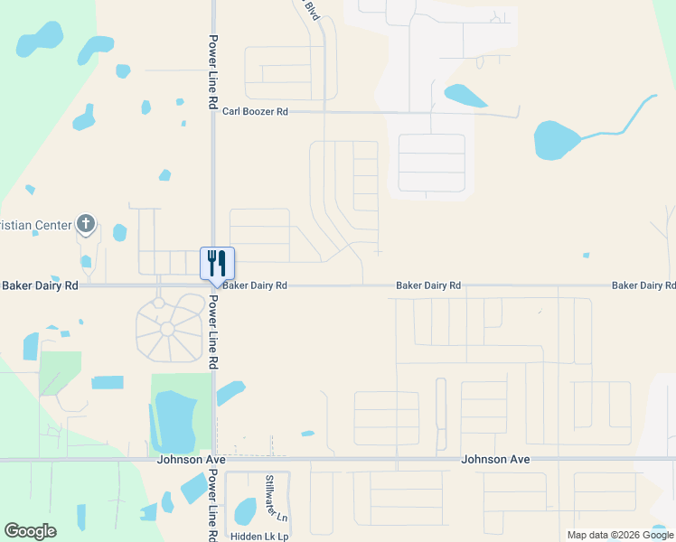 map of restaurants, bars, coffee shops, grocery stores, and more near 4744 Baker Dairy Road in Haines City