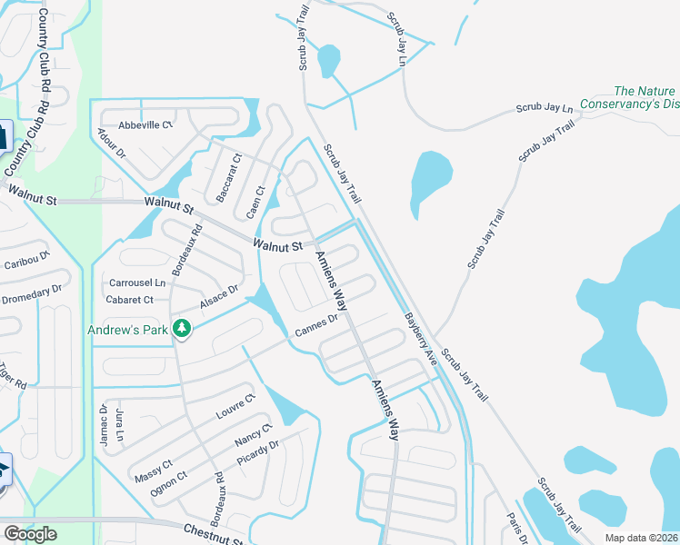 map of restaurants, bars, coffee shops, grocery stores, and more near 1105 Lavaur Court in Kissimmee