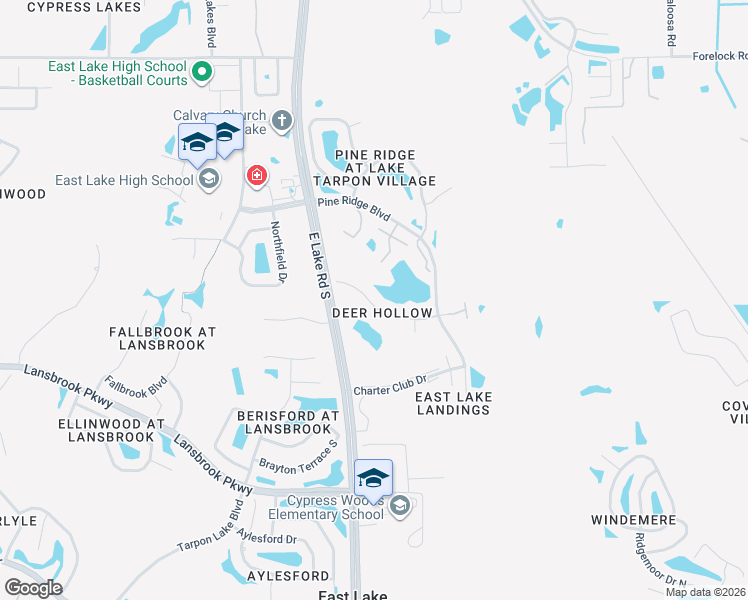 map of restaurants, bars, coffee shops, grocery stores, and more near 3141 Lake Pine Way in Tarpon Springs
