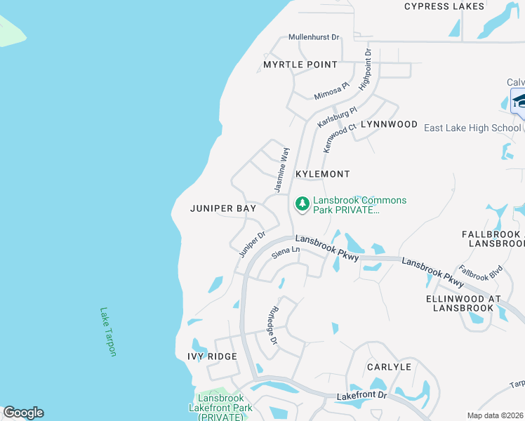 map of restaurants, bars, coffee shops, grocery stores, and more near 3692 Johnathon Avenue in Palm Harbor