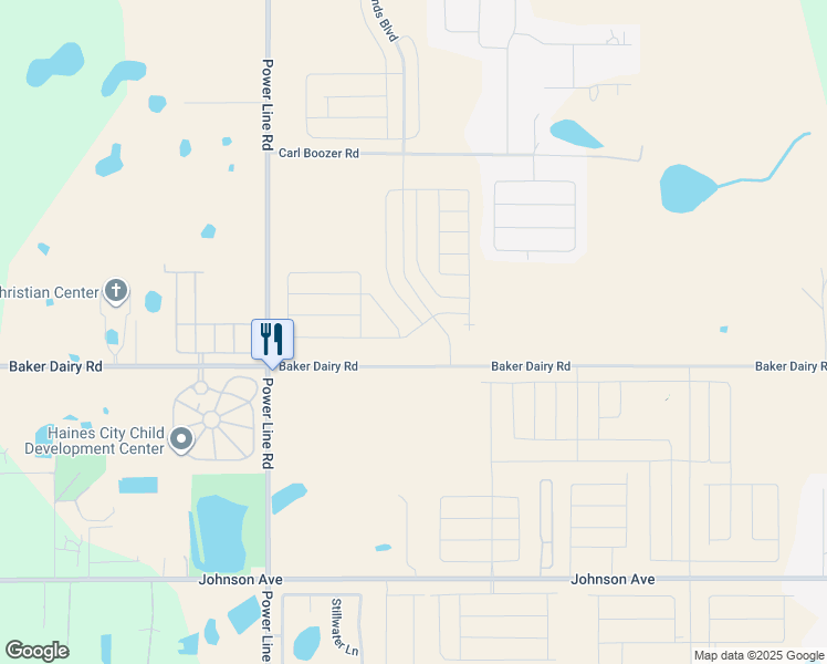 map of restaurants, bars, coffee shops, grocery stores, and more near 4652 Baker Dairy Road in Haines City