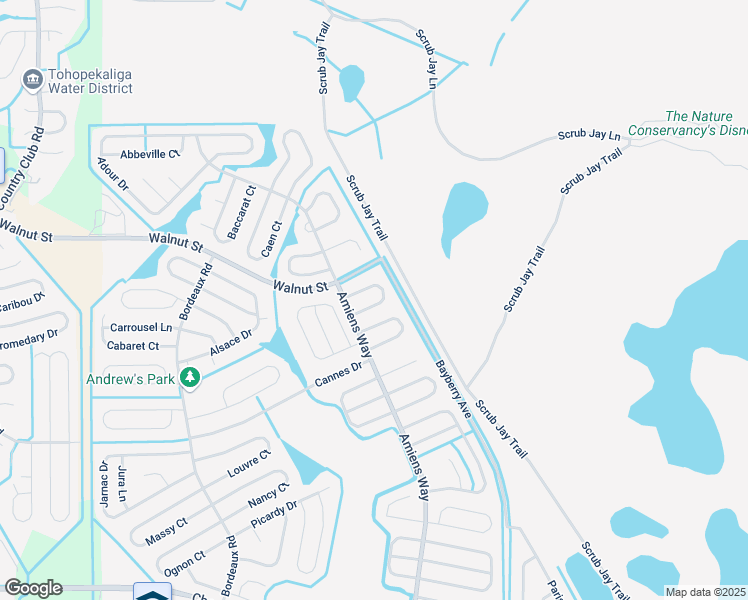 map of restaurants, bars, coffee shops, grocery stores, and more near 1124 Gardanne Court in Kissimmee