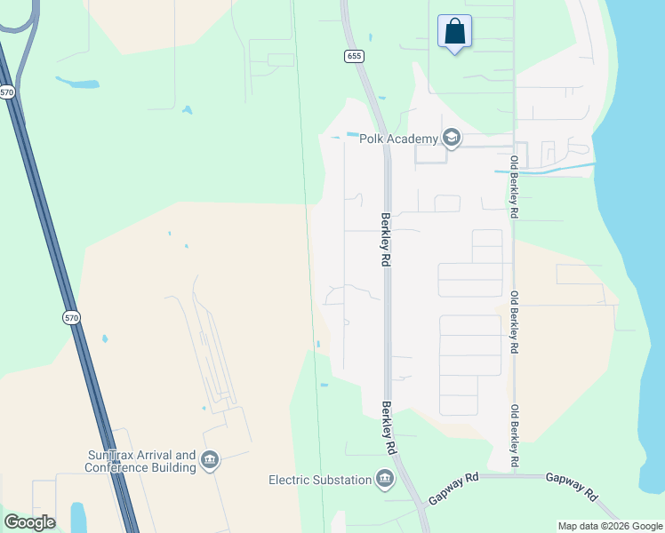 map of restaurants, bars, coffee shops, grocery stores, and more near 1461 Johnson Road in Auburndale