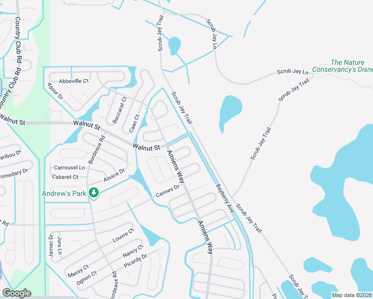 map of restaurants, bars, coffee shops, grocery stores, and more near 1112 Gardanne Court in Kissimmee