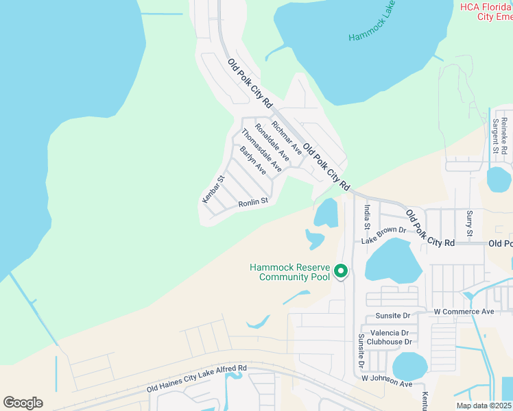 map of restaurants, bars, coffee shops, grocery stores, and more near 1073 Ronlin Street in Haines City