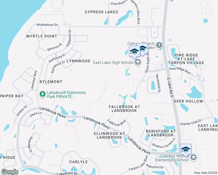 map of restaurants, bars, coffee shops, grocery stores, and more near 5061 Quill Court in Palm Harbor
