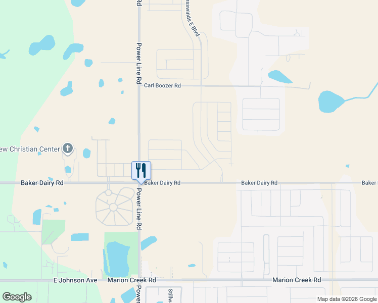 map of restaurants, bars, coffee shops, grocery stores, and more near 4665 Baker Dairy Road in Haines City