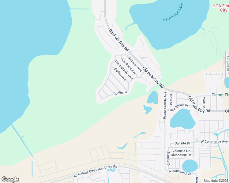map of restaurants, bars, coffee shops, grocery stores, and more near 707 Garnette Avenue in Haines City