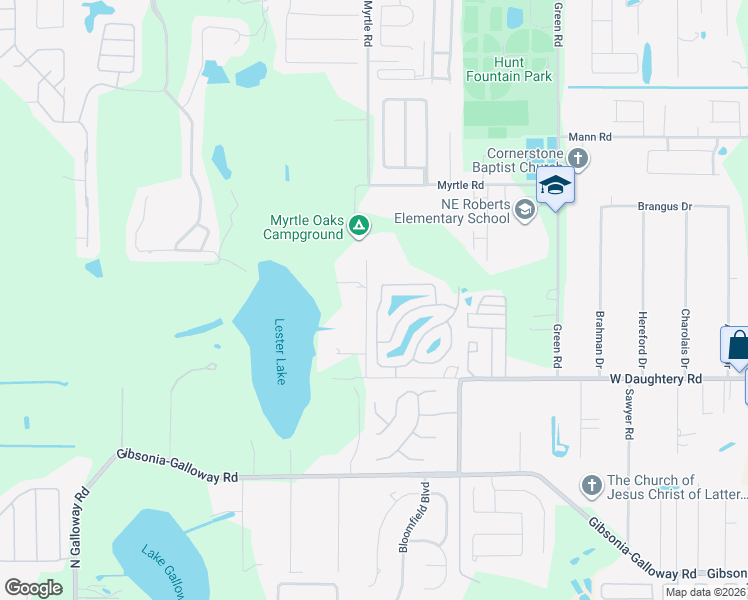 map of restaurants, bars, coffee shops, grocery stores, and more near 6302 Magnolia Lane in Lakeland
