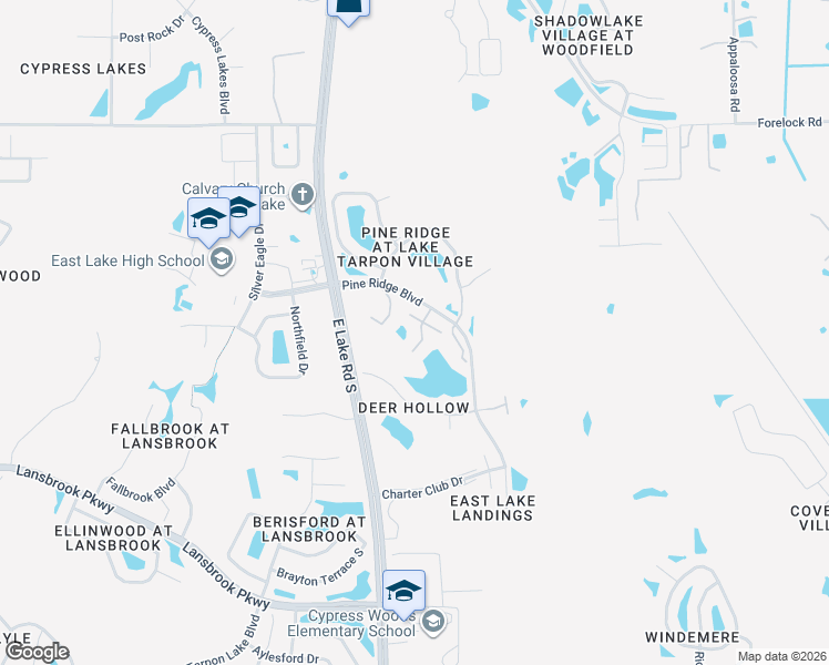 map of restaurants, bars, coffee shops, grocery stores, and more near 1441 Pine Glen Lane in Tarpon Springs