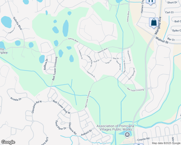 map of restaurants, bars, coffee shops, grocery stores, and more near 360 Crystal River Drive in Kissimmee